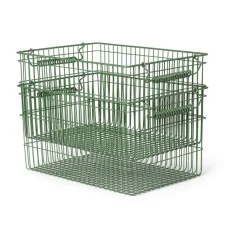 Ferm Living Cala stackable basket 2-pack, Verdant Green Sale