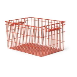 Ferm Living Cala stackable basket 2-pack, Poppy Red Outlet