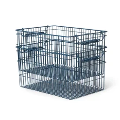 Ferm Living Cala stackable basket 2-pack, Dark Blue New