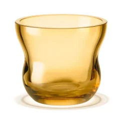 Holmegaard Calabas lantern 7.5 cm, Amber Yellow Hot