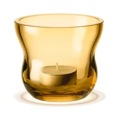 Holmegaard Calabas lantern 7.5 cm, Amber Yellow Hot