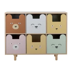 Bloomingville Calle bookshelf 6-drawers 55x88.5 cm, Nature White