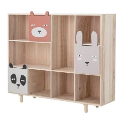 Bloomingville Calle bookshelf 89.5x107 cm 3 drawers, Nature BeigeMulti Sale