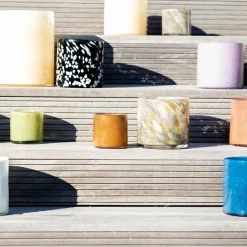 Byon Calore tealight holder XS 10 cm, (yellow-green-pink) Multi