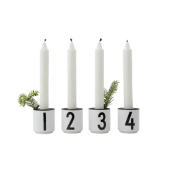 Design Letters Candle holder for espresso cup 4-pack, small Black Outlet