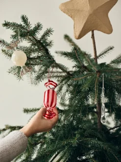 Broste Copenhagen Candy Christmas tree pendant glass 2 pieces, Creme White