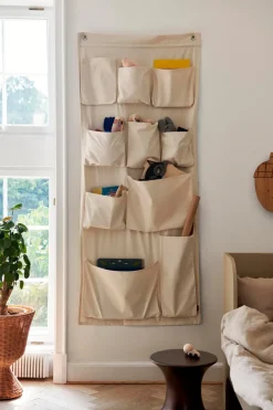 Ferm Living Canvase wall pockets wall storage, 70x160 cm Beige Discount