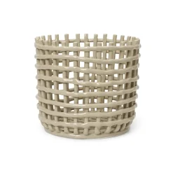 Ferm Living Ceramic braided basket Ø23.5 cm, cashmere Beige Hot