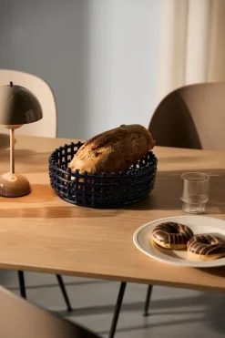 Ferm Living Ceramic braided bowl, Blue Hot
