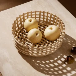 Ferm Living Ceramic braided bowl, cashmere Beige Outlet