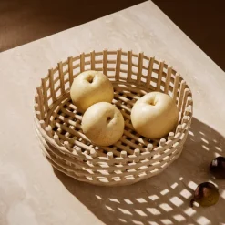 Ferm Living Ceramic braided bowl, cashmere Beige Outlet