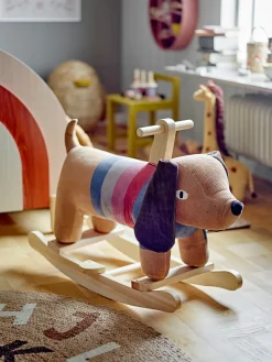 Bloomingville Charlie rocking animal 66x34x51 cm, Dog BrownMulti