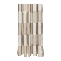 OYOY Chess shower curtain 180x180 cm, Clay-offwhite Beige New