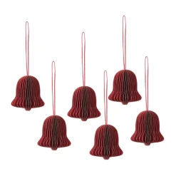 Broste Copenhagen Chime bell Christmas tree decoration, Pompeian Red
