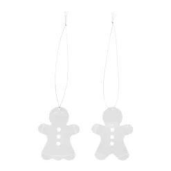 Cooee Design Christmas deco gingerbread 6 cm, Stainless steel Silver-coloured Sale
