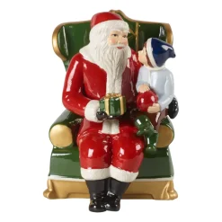 Villeroy & Boch Christmas Toys Santa Claus in arm chair, Red GreenGold-colouredRedWhite Online