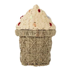 Bloomingville Cillie basket with lid 28x41 cm, Natural Brown Sale