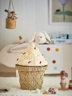 Bloomingville Cillie basket with lid 28x41 cm, Natural Brown Sale