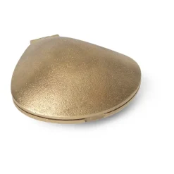 Ferm Living Clam candle holder, Brass Gold-coloured