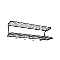 Essem Design Classic 650 hat shelf, /chrome, 2 levels, 40 cm Black Outlet