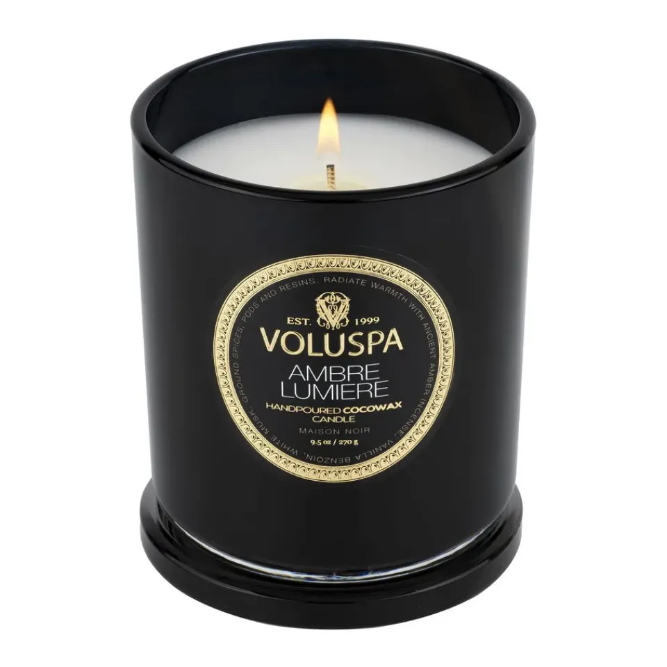 Voluspa Classic Maison Noir scented 60 hours, Ambre Lumiere Gold-colouredBlack Hot