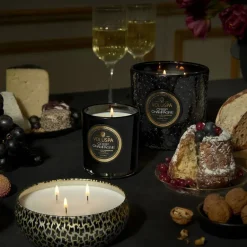 Voluspa Classic Maison Noir scented 60 hours, Crisp Champagne Gold-colouredBlack