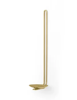 Audo Copenhagen Clip candlestick wall 34 cm, Brass Gold-coloured