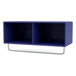 Montana COAT hat shelf with clothes rails, Monarch Blue New