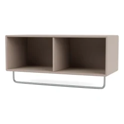 Montana COAT hat shelf with clothes rails, Mushroom Beige Discount