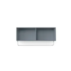 Montana COAT hat shelf with clothes rails, Graphic 100, incl. suspension Grey Best