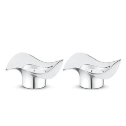 Georg Jensen Cobra candle holder 2-pack, stainless steel Silver-coloured Clearance