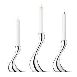 Georg Jensen Cobra candleholder 3-pack, stainless steel GreySilver-coloured New