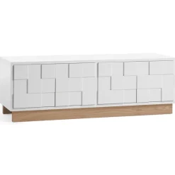 A2 Collect 2010 media bench, – base in -oiled oak White Outlet