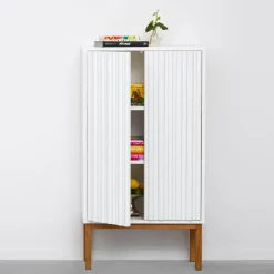 A2 Collect cabinet 2003, White-oak legs BrownWhite Discount