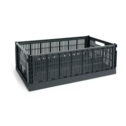 HAY Colour Crate XL 42x68 cm, Charcoal Black Hot