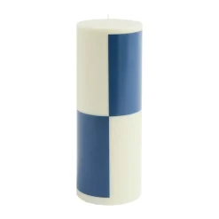 HAY Column Candle block candle large 25 cm, Milky green-dark blue GreenBlue Hot