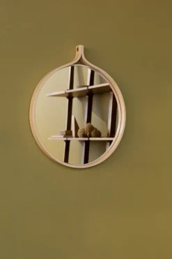 Swedese Comma Mirror round Ø40 cm, Ash lackered Beige Discount