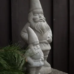 DBKD Concrete Santa Christmas decoration, Concrete, large Grey Clearance