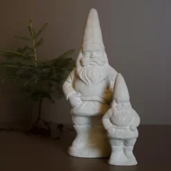 DBKD Concrete Santa Christmas decoration, Concrete, large Grey Clearance