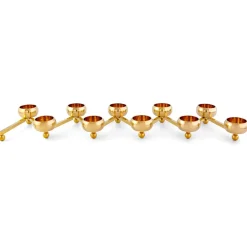 KLONG Constella candle holder large, brass Gold-coloured Discount