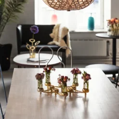 KLONG Constella candle holder large, brass Gold-coloured Discount