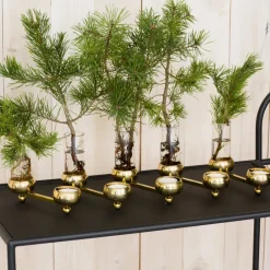 KLONG Constella candle holder large, brass Gold-coloured Discount