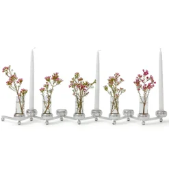 KLONG Constella candle holder large, aluminum Silver-coloured Outlet