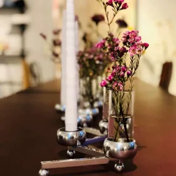 KLONG Constella candle holder large, aluminum Silver-coloured Outlet