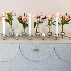 KLONG Constella candle holder large, aluminum Silver-coloured Outlet