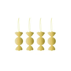 Cooee Design Cooee bauble brass 4-pack, Caramel Gold-coloured Hot