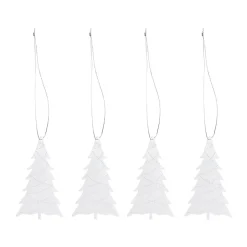 Cooee Design Cooee Christmas ornaments stainless steel 4-pack, Tree Silver-coloured