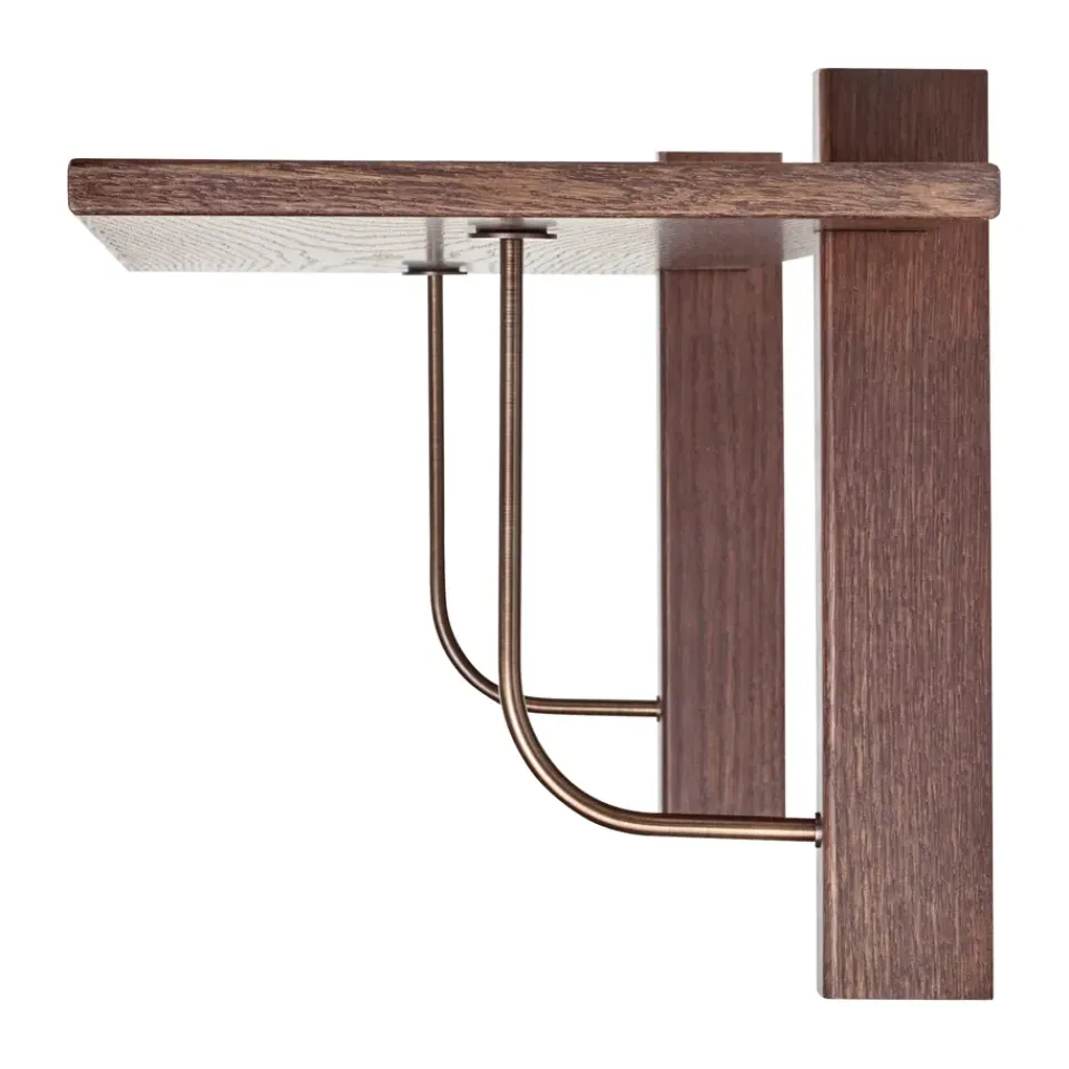 Audo Copenhagen Corbel shelf 100x30cm, Dark stained oak Brown Outlet