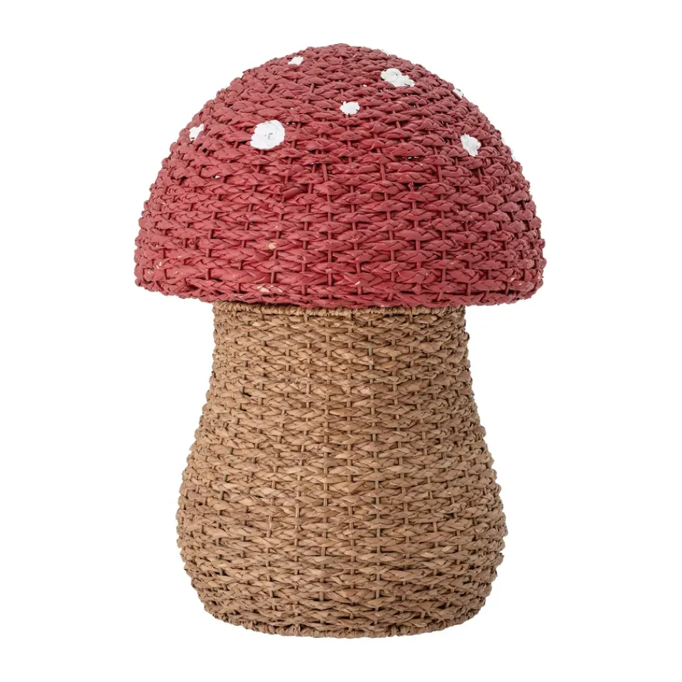 Bloomingville Corintha storage basket with lid Ø43x61 cm, Red Clearance
