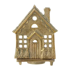 Bloomingville Crista tealight holder 6x14 cm, Brass Gold-coloured Discount